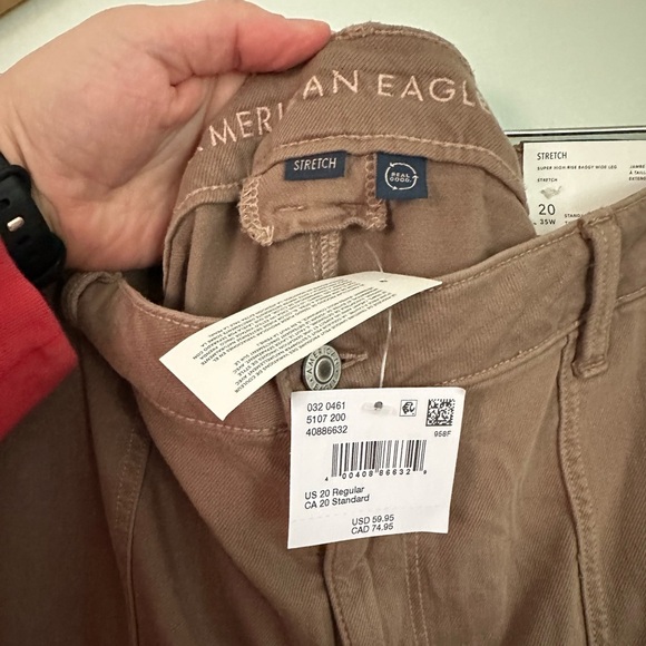 NWT American Eagle dreamy woven Baggy utility pants - Picture 5 of 7